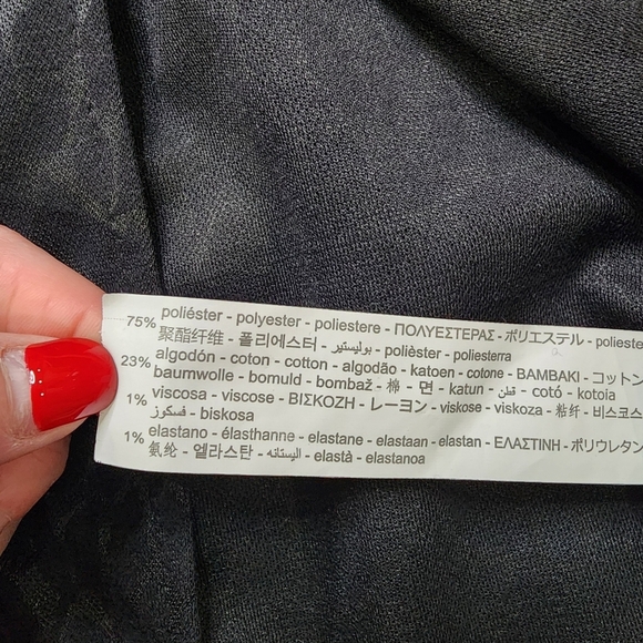 NWT Zara Black Textured Weave Slit Midi Dress Size Small - Picture 6 of 9